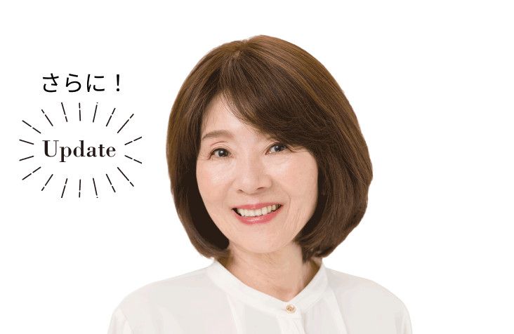 カラーリング後の浅井さん。ウィッグとの境目が自然に馴染んでいる