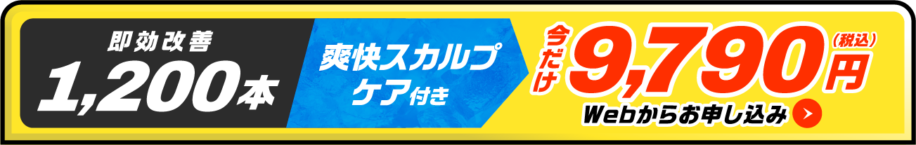 最新のクリアマープ5XをWebからお申し込み 今だけ！1,200本 即効増毛 9,790円
